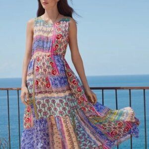 NWOT Johnny Was Franco Zeline Boho Patchwork Inspired Maxi Dress XL $445